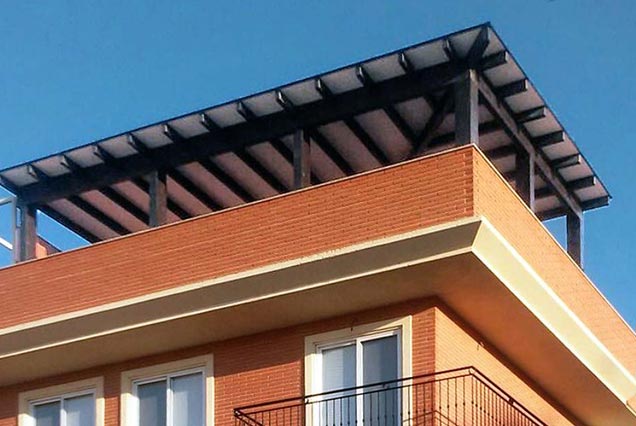 Pergola en Ele para ático en Puero Lumbreras, Murcia.